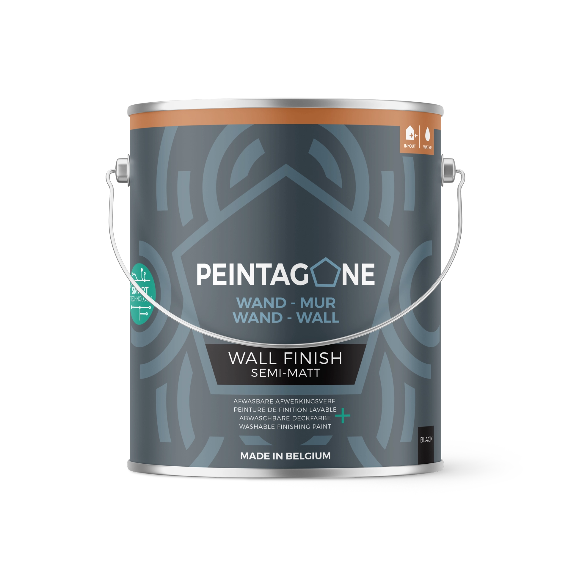 Wall Finish Semi-Matt Black