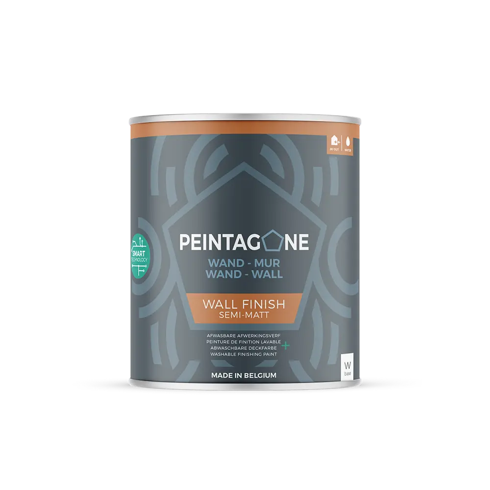 Peintagone Wall Finish Semi-Matt paint can – 1 L, W base, untinted